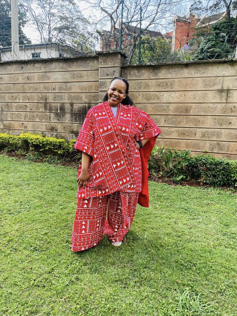 Red Print Heritage Outfit